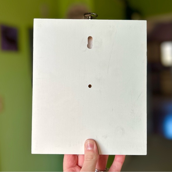 VTG Wildflower Cottagecore Baby Photo Insert Wood Plaque Wall Decor Art - Picture 3 of 6